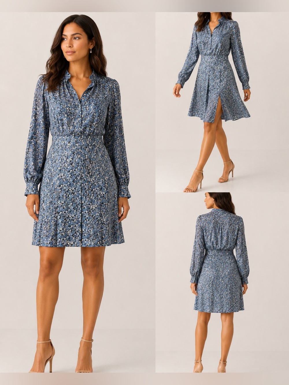 Stella McCartney Blue Print Silk Dress 38/XS-S